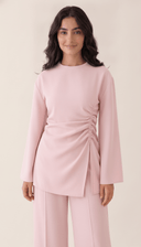 The Rabab Ruched Wrap Detail Co-Ord Set - TAL by The Abaya Lab