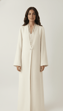 The Rabeea Minimal Ruffle Button Front Abaya - TAL by The Abaya Lab