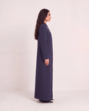 The Rabiyah Mandarin Collar Abaya with Button Detail - TAL by The Abaya Lab