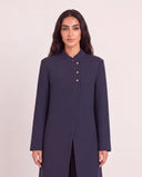 The Rabiyah Mandarin Collar Abaya with Button Detail - TAL by The Abaya Lab