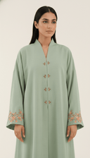 The Rafah Floral Cuff Embroidered Abaya - TAL by The Abaya Lab