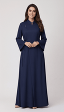The Rahaf Mandarin Collar Side - Tie Abaya - TAL by The Abaya Lab