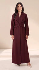 The Rahifa Draped Waist Abaya with Shawl Collar - TAL by The Abaya Lab