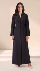 The Rahifa Draped Waist Abaya with Shawl Collar - TAL by The Abaya Lab