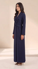 The Rahifa Draped Waist Abaya with Shawl Collar - TAL by The Abaya Lab