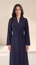 The Rahifa Draped Waist Abaya with Shawl Collar - TAL by The Abaya Lab