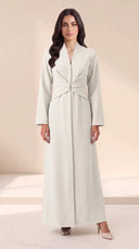 The Rahifa Draped Waist Abaya with Shawl Collar - TAL by The Abaya Lab