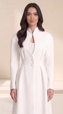 The Raiqa Sculpted Collar Abaya with Covered Buttons - TAL by The Abaya Lab