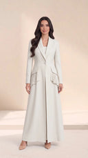 The Raisa Tailored Abaya with Pleated Ruffle Detail - TAL by The Abaya Lab