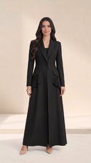 The Raisa Tailored Abaya with Pleated Ruffle Detail - TAL by The Abaya Lab