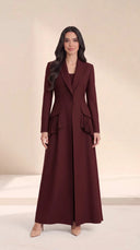 The Raisa Tailored Abaya with Pleated Ruffle Detail - TAL by The Abaya Lab