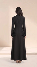 The Raisa Tailored Abaya with Pleated Ruffle Detail - TAL by The Abaya Lab