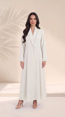 The Ramlah Shawl Sheer Collar and Sheer Cuff Detail Abaya - TAL by The Abaya Lab