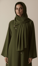 The Raneem Pearl Asymmetric Structured Abaya - TAL by The Abaya Lab