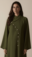 The Raneem Pearl Asymmetric Structured Abaya - TAL by The Abaya Lab