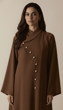 The Raneem Pearl Asymmetric Structured Abaya - TAL by The Abaya Lab