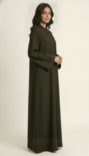 The Raneen Braided Loop Button Detail Abaya - TAL by The Abaya Lab