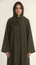 The Raneen Braided Loop Button Detail Abaya - TAL by The Abaya Lab