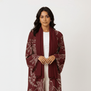 The Rania Maroon Floral Abaya - TAL by The Abaya Lab