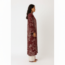 The Rania Maroon Floral Abaya - TAL by The Abaya Lab