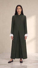 The Rasha Tailored Abaya with Pleated Cuff Detail - TAL by The Abaya Lab