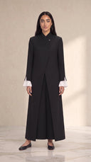 The Rasha Tailored Abaya with Pleated Cuff Detail - TAL by The Abaya Lab