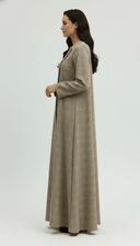 The Rawa Tailored Check Wrap Abaya - TAL by The Abaya Lab
