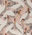 The Reem Blush Pink Crane Print Abaya - TAL by The Abaya Lab