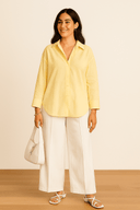 The Reem Butter Cream Shirt - TAL by The Abaya Lab