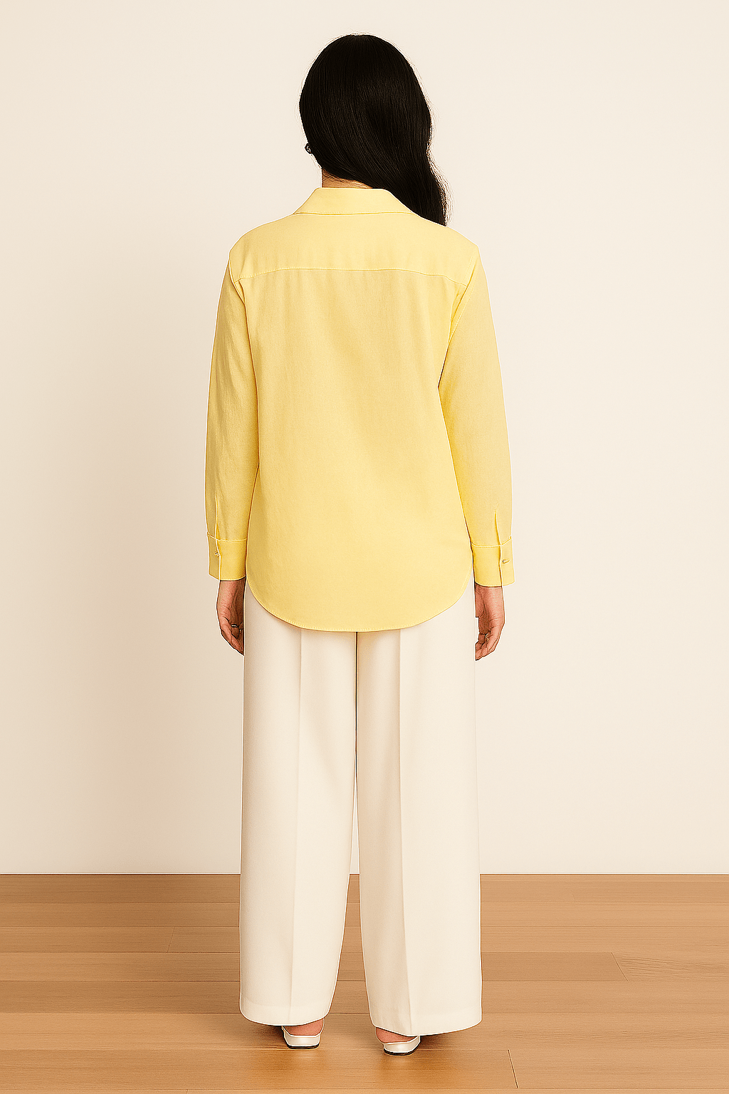 The Reem Butter Cream Shirt - TAL by The Abaya Lab