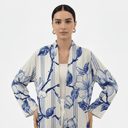 The Reem Ivory & Blue Floral Abaya - TAL by The Abaya Lab