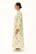 The Reem Ivory Botanical Print Abaya - TAL by The Abaya Lab