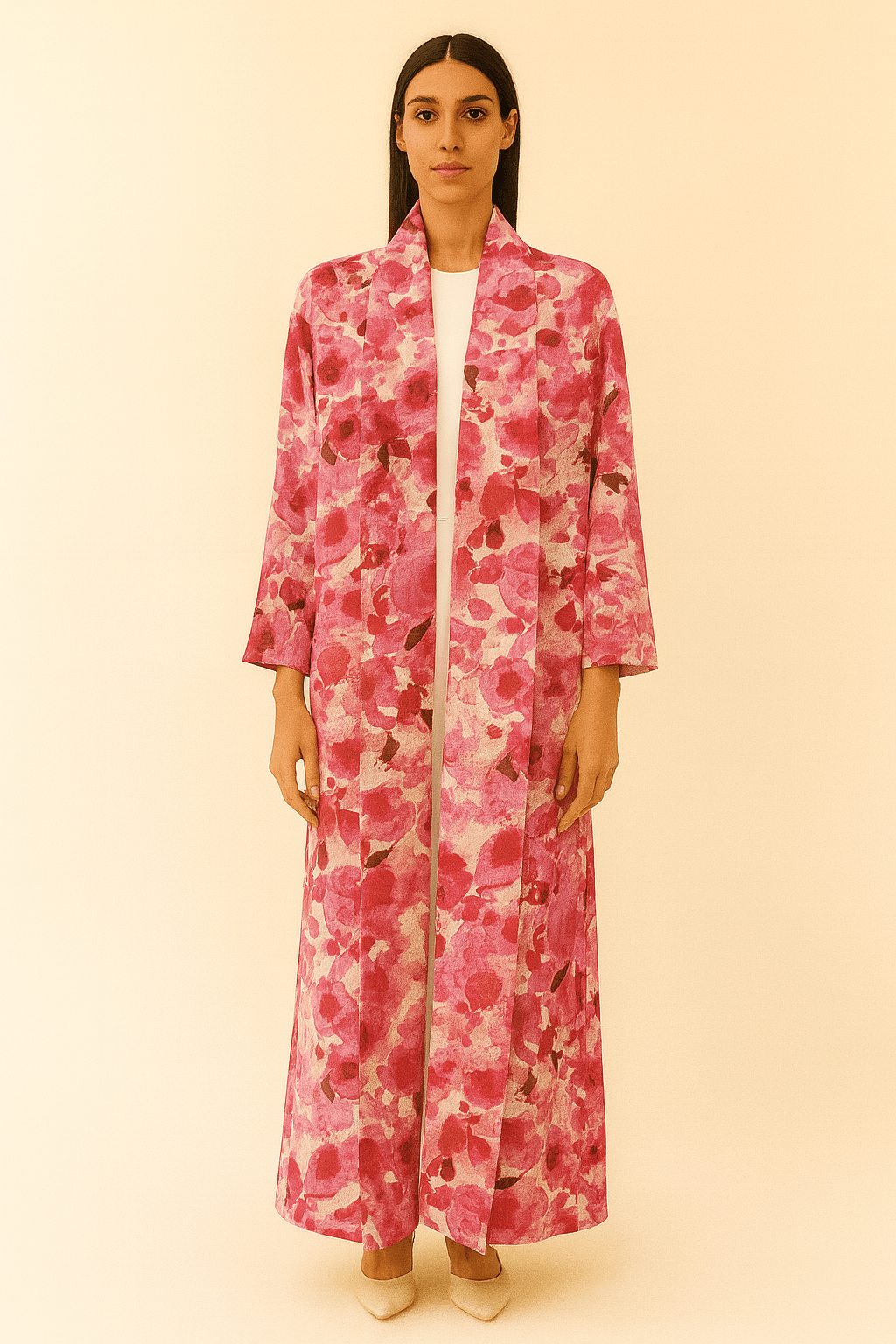 The Reem Pink Floral Abaya - TAL by The Abaya Lab