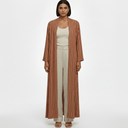 The Reem Rust Striped Abaya - TAL by The Abaya Lab