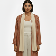 The Reem Rust Striped Abaya - TAL by The Abaya Lab