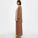 The Reem Rust Striped Abaya - TAL by The Abaya Lab