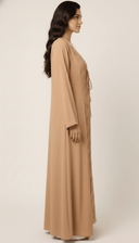 The Renaad Embroidered Tie - Front Open Abaya - TAL by The Abaya Lab