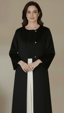 The Rifah Luxury Piped Edge Pearl Abaya - TAL by The Abaya Lab