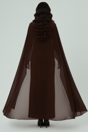 The Rima Modest Velvet Cape Dress - TAL by The Abaya Lab