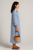 The Riviera Striped Shirt Dress - The Abaya Lab