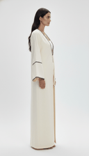 The Rola Contrast Trim Open Abaya - TAL by The Abaya Lab