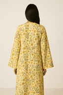The Rubi Buttercream Flower Abaya - TAL by The Abaya Lab