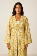 The Rubi Buttercream Flower Abaya - TAL by The Abaya Lab