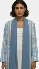 The Ruby Blue Floral Abaya - TAL by The Abaya Lab