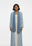 The Ruby Blue Floral Abaya - TAL by The Abaya Lab