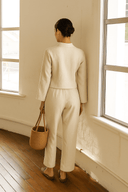 The Ruby Cream Bow - Tie Modest Set - The Abaya Lab