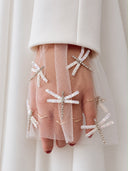 The Ruwaida Embellished Tulle Cuff Abaya - TAL by The Abaya Lab