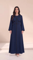 The Sabeera Contrast Piping Abaya with Bow Details - TAL by The Abaya Lab