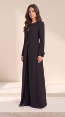 The Sabha Tailored Keyhole Abaya with Structured Waist - TAL by The Abaya Lab