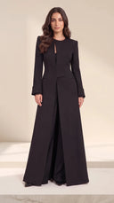 The Sabha Tailored Keyhole Abaya with Structured Waist - TAL by The Abaya Lab